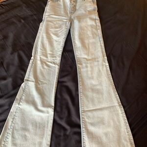 American Eagle Outfitters Blue Flare Wide Leg Jeans